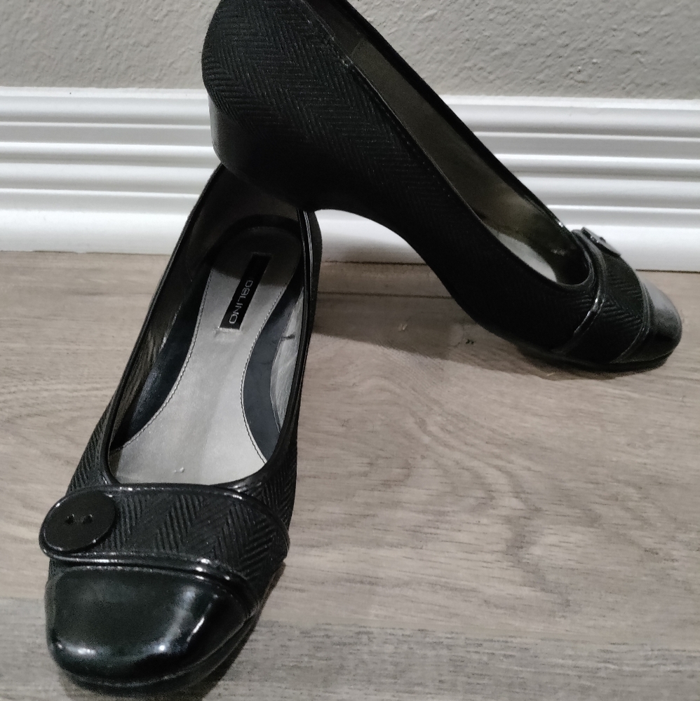 Bandolino black flats women's size 8
